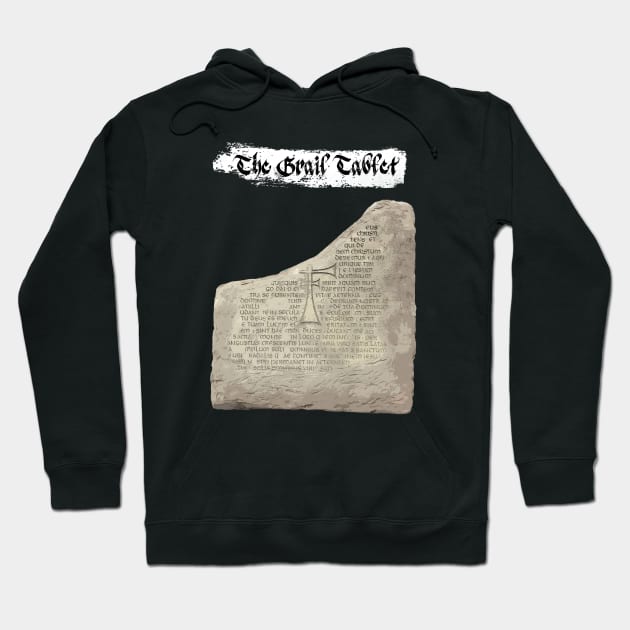 The Holy grail tablet Hoodie by Buff Geeks Art